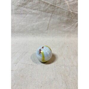 Large White, Yellow, and Red Marble Shooter Size For Games Collectible